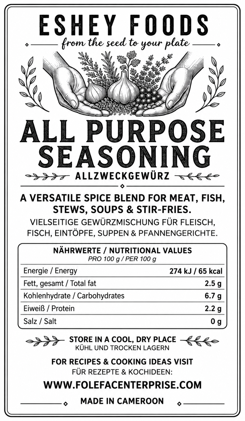 All Purpose Seasoning / Allzweckgewürz label artwork