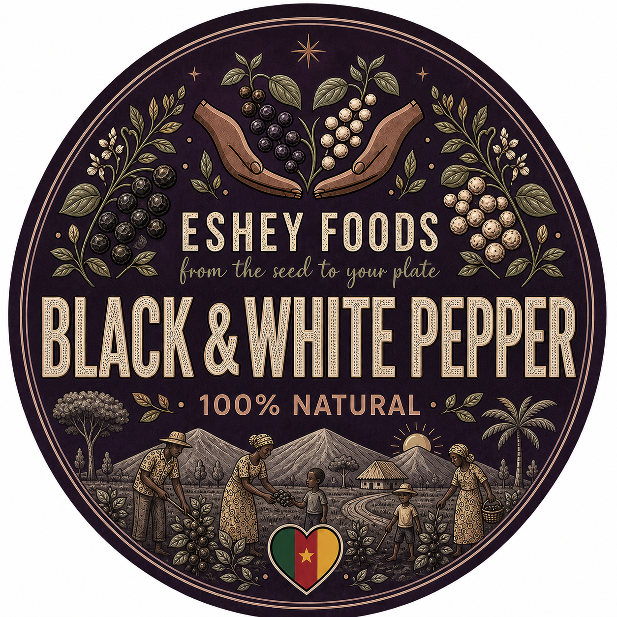 Black & White Pepper label artwork