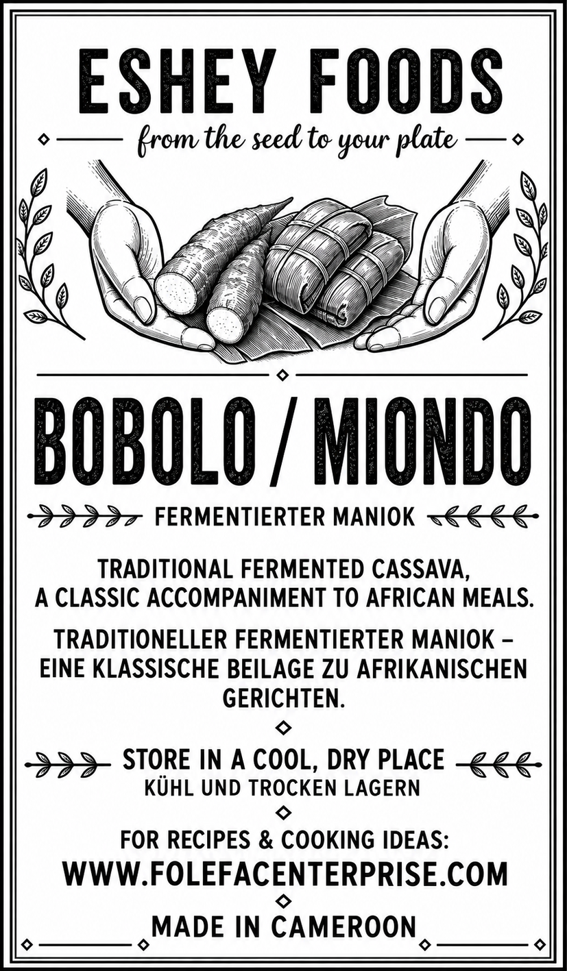 Bobolo / Miondo · Fermentierter Maniok label artwork