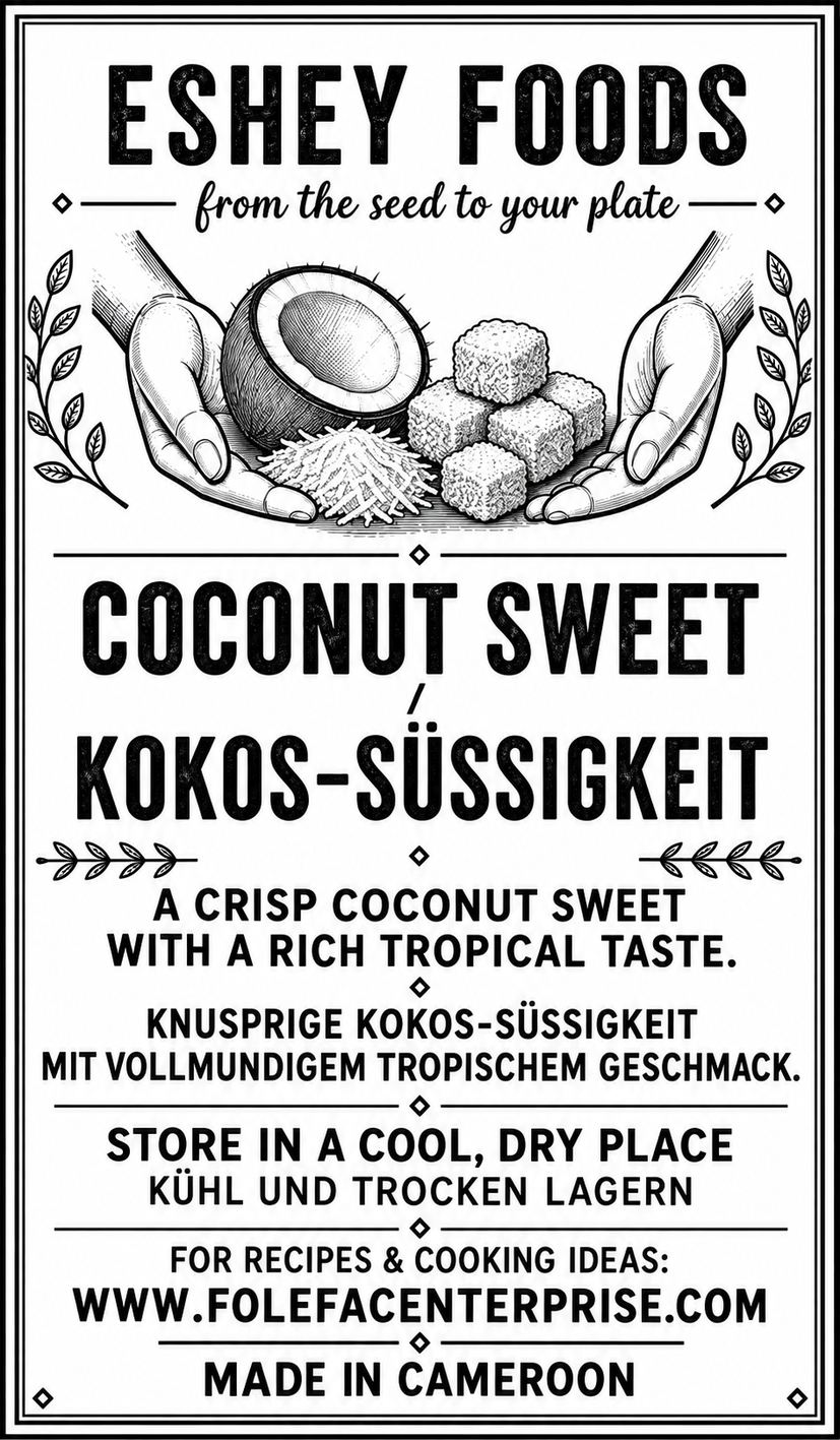 Coconut Sweet / Kokos-Süßigkeit label artwork