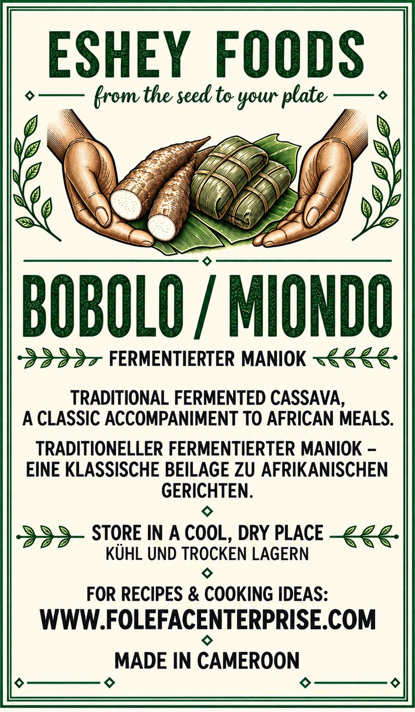 Bobolo / Miondo · Fermentierter Maniok label artwork