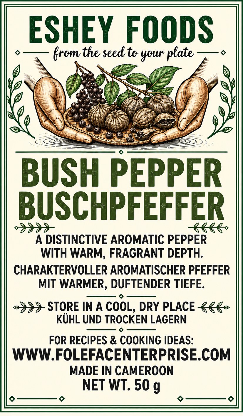 Bush Pepper / Buschpfeffer label artwork