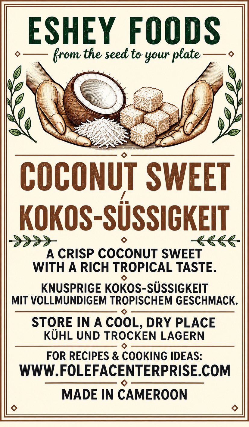 Coconut Sweet / Kokos-Süßigkeit label artwork