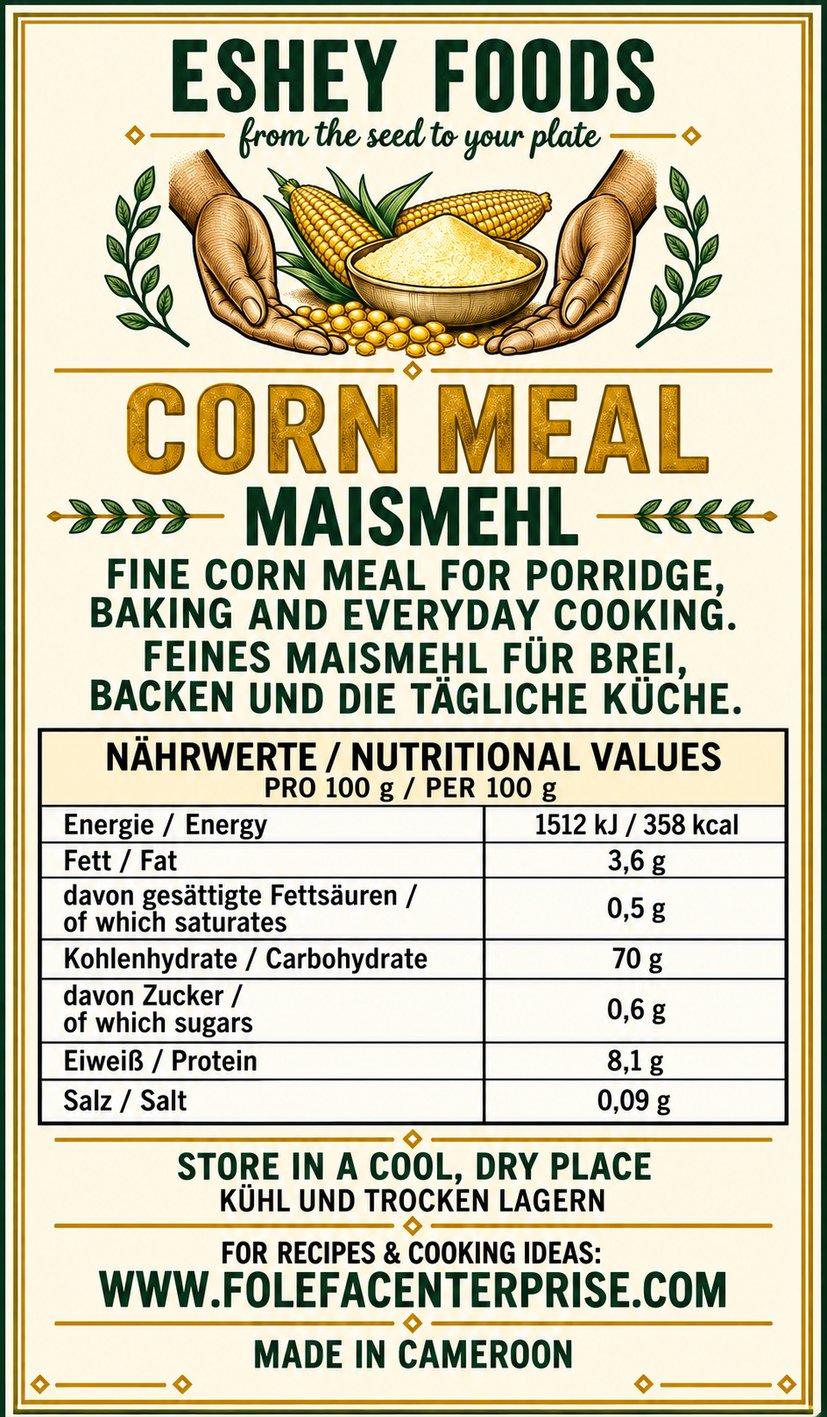 Corn Meal / Maismehl label artwork