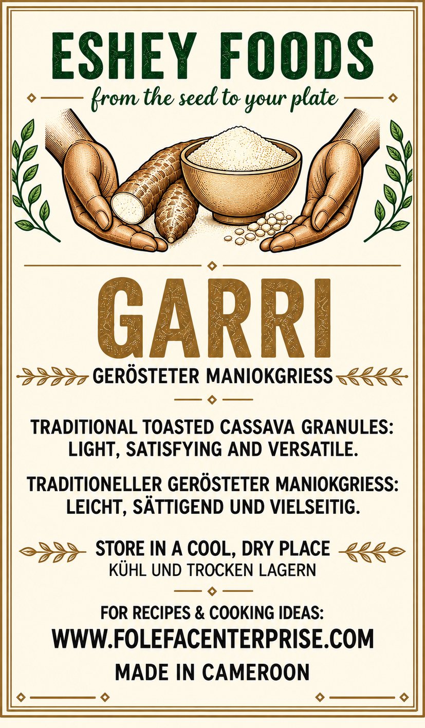 Garri / Gerösteter Maniokgrieß label artwork