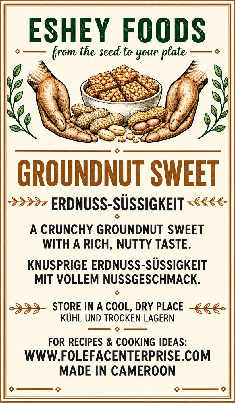 Groundnut Sweet / Erdnuss-Süßigkeit label artwork