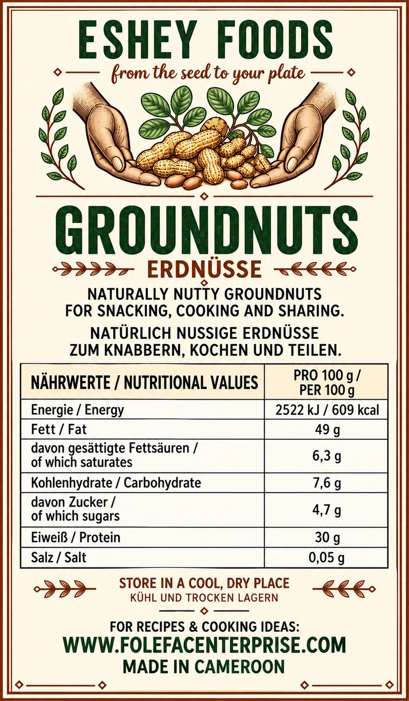 Groundnuts / Erdnüsse label artwork