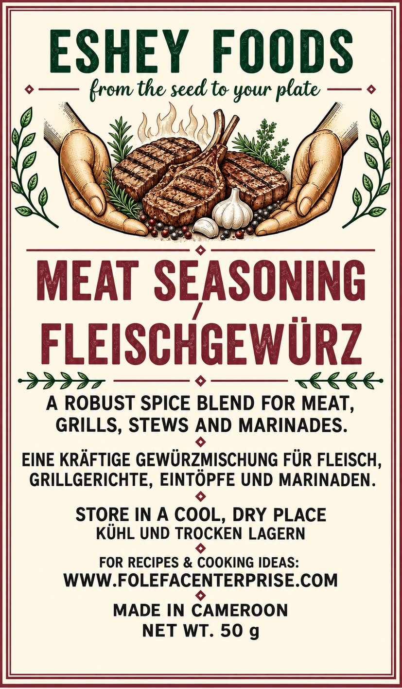 Meat Seasoning / Fleischgewürz label artwork