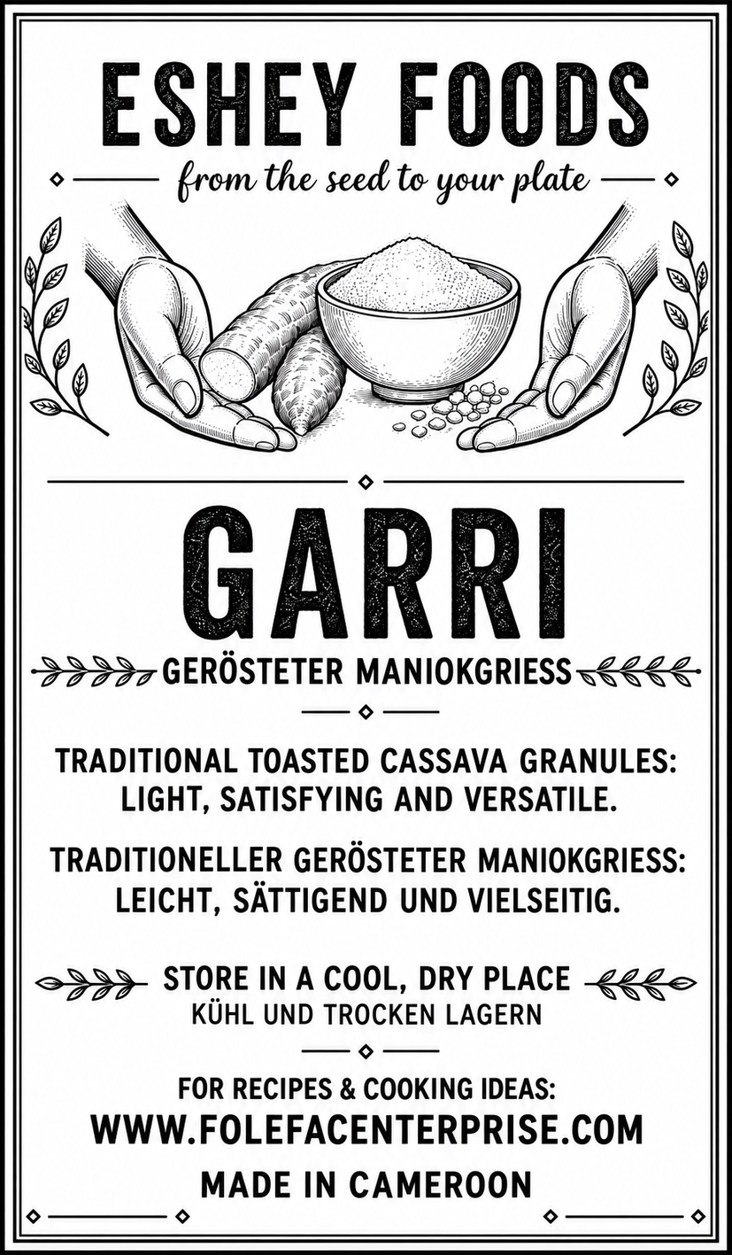 Garri / Gerösteter Maniokgrieß label artwork