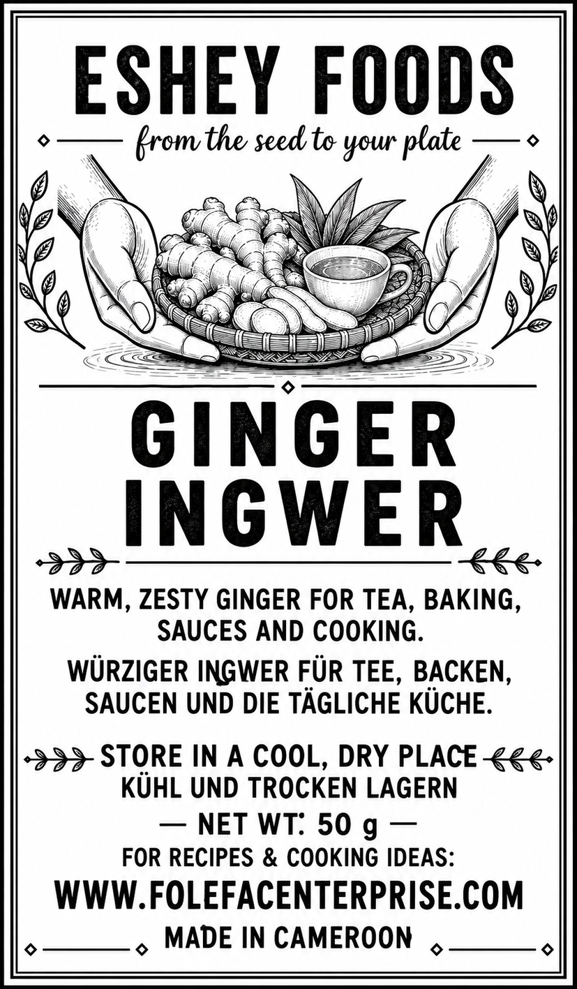 Ginger / Ingwer label artwork