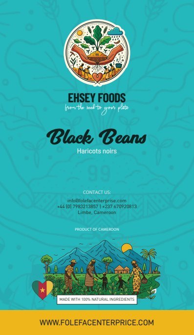 Black Beans / Haricots noirs label artwork