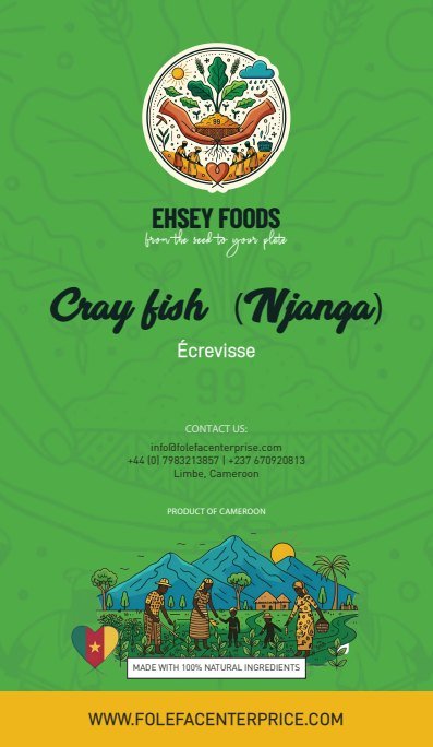 Crayfish (Njanga) / Écrevisse label artwork