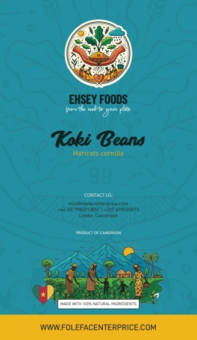 Koki Beans / Haricots cornille label artwork