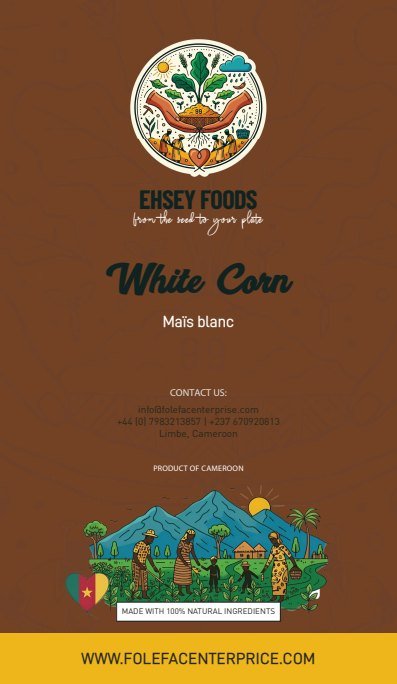 White Corn / Maïs blanc label artwork